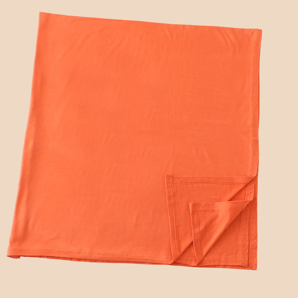 Orange Baby Bamboo Swaddle