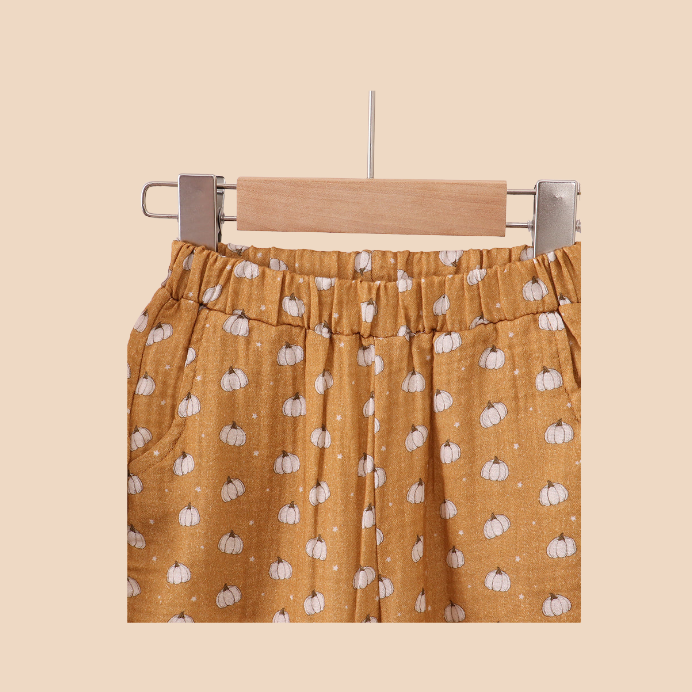 Premium Pumpkin Print Muslin Pants Set