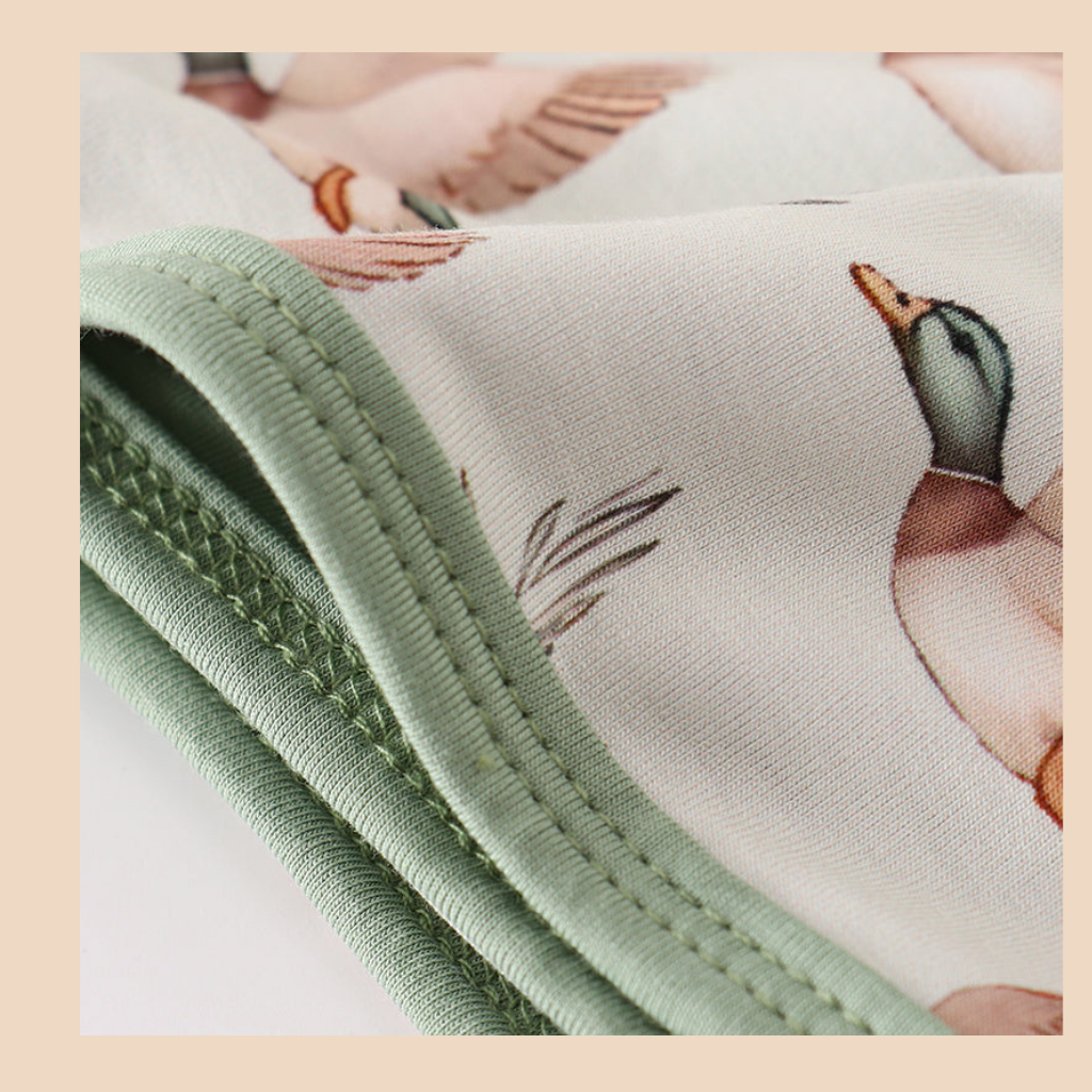 Green Duck Bamboo Blanket