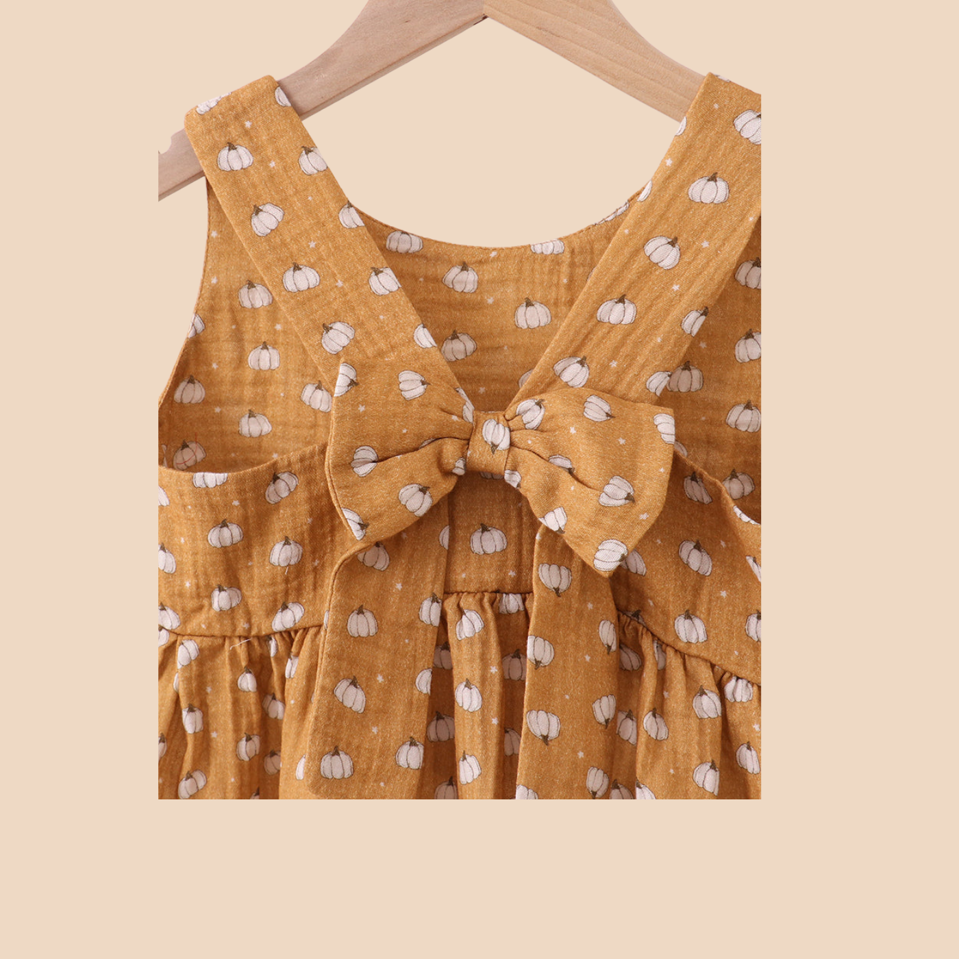 Premium Pumpkin Print Muslin Pants Set