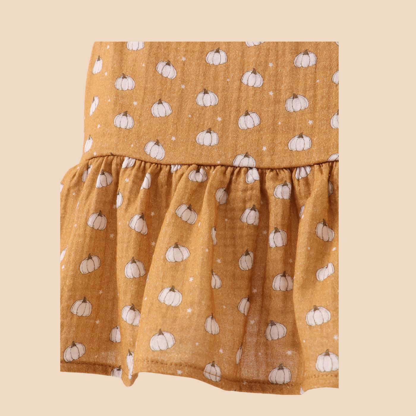 Premium Pumpkin Print Muslin Pants Set
