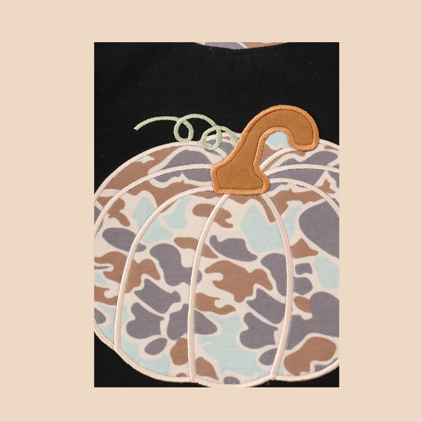 Black Camouflage Pumpkin Romper