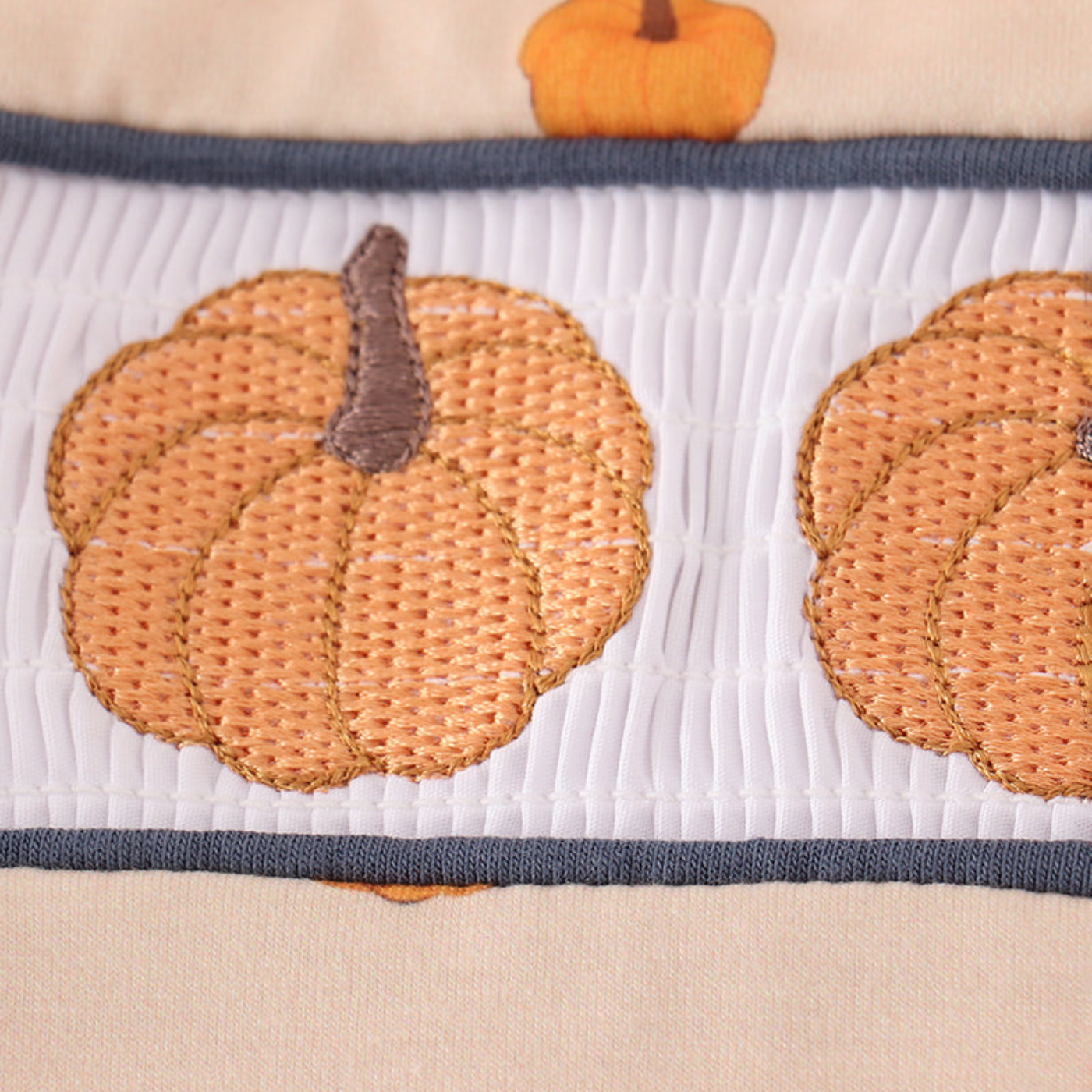 Khaki Embroidery Smocked Jonjon