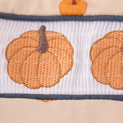 Khaki Embroidery Smocked Jonjon